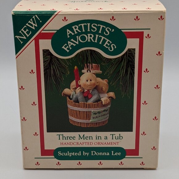 Hallmark Keepsake Three Men in a Tub 1987, Vintage Christmas Ornament - Picture 7 of 11